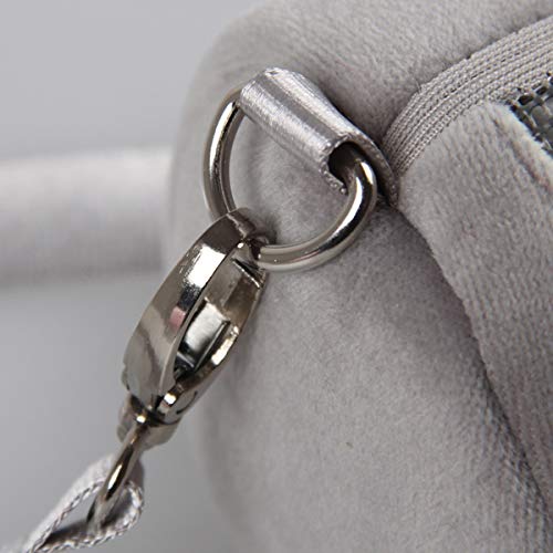 Dwarf Hamster Carrier Bag Portable Cylinder Warm Outdoor Bag with Adjustable Single Shoulder Strap (Grey) - color: Grey