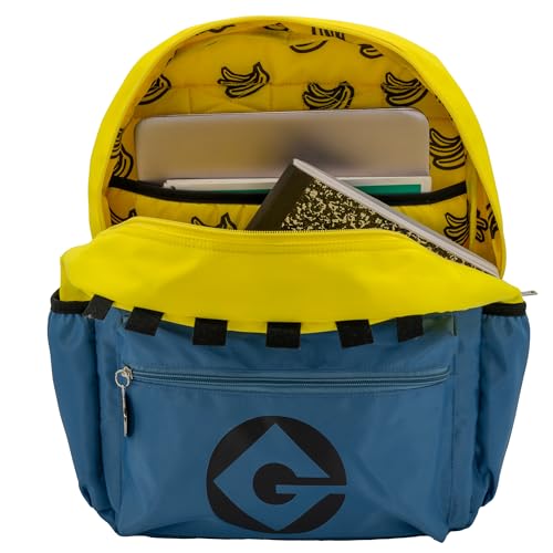 AI ACCESSORY INNOVATIONS Despicable Me Minions Backpack for Boys & Girls, Kids 16 Inch Schoolbag with 3D Features, Yellow - style: Minions
