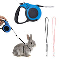 Penitue 3pcs Escape Proof Small Pet Harness and Leash Set, 10ft/3m Retractable with 2 Adjustable Rope Vest Harnesses for Kittens Ferrets Rabbits Bunny Guinea Pigs & Small Rat