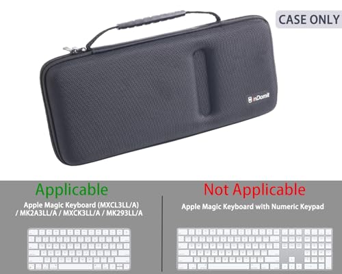 Hard Case Compatible with 67 68 Keys Apple Magic Keyboard + Magic Trackpad + Apple Magic Mouse,Black - color: Black