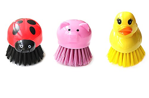 Diamond Visions 01-1374 Animal Scrub Brush Multi Pack in Assorted Animals (3 Brushes)