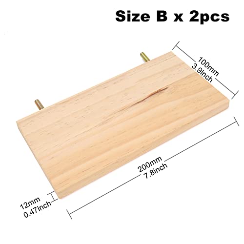 4Pcs Pet Wooden Platform Stand Rectangular Springboard Toy for Hamster