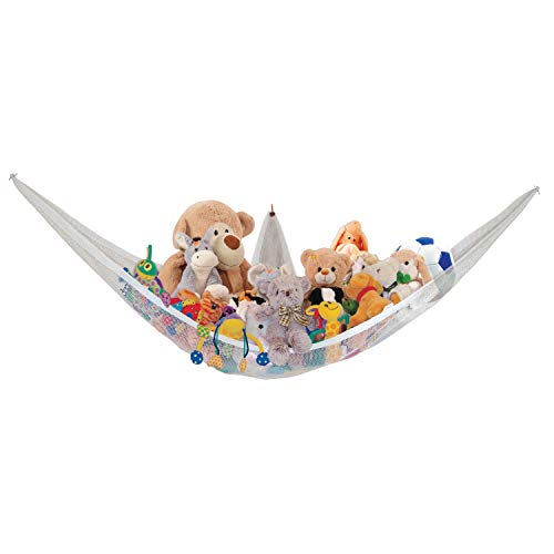Little Chicks Plush Stuffed Animal Net Hammock -Corner Organizer and Toy Holder - Extra Large Hanging Storage for Kids Bedroom - size: 72.75x51.5x51.5 Inch (Pack of 1)