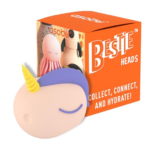 Bestie Replacement Head, Detachable Soft Silicone Character Topper, Straw | Fits the 16 oz Insulated Bottle, Easy to Swap & Clean, BPA Free - color: Unicorn Replacement Head