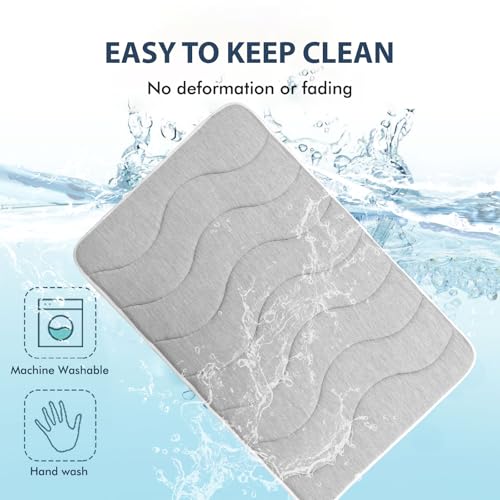 MICROCOSMOS 0.8" Thick Cooling Dog Foam Pad & Summer Pet Sleeping Mat, Machine Washable, Materials Safe, Portable Flat Pet Bed for Dogs.(Light Grey, 36" x 23") - color: White Gray, size: 36"L x 23"W x 0.8"Th