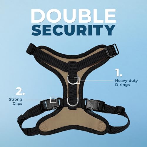 Voyager Step-in Lock Dog Harness - Army/Black Trim, X-Large | 23 - 28" in Chest, Adjustable, Breathable Air Mesh, Lightweight for Daily Walks, Strong Clips, Heavy Duty D-Ring - color: Harness (Army/Black Trim), size: XL (Chest: 23 - 28")