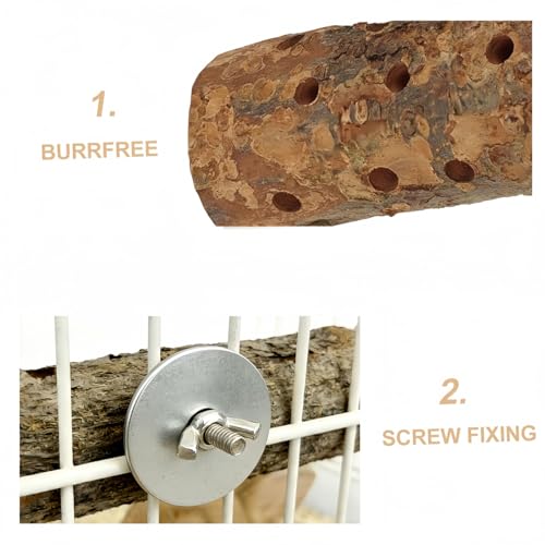 Apple Wood Chew Toys for Small Animals - Molar Wood Treats & Cage Accessories for Rabbits, Hamsters, Guinea Pigs, Mouse, Bunny Teeth Care - size: Large
