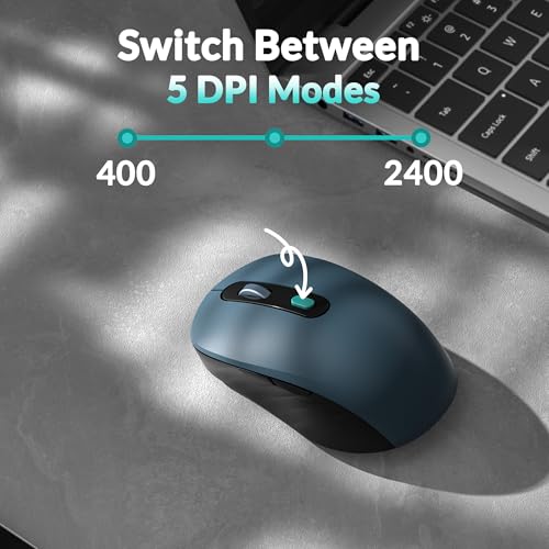 Keychron BM25 Silent Quiet-Click Mouse, Ergonomic Rechargeable Mice with Tri-Mode, 2.4G/Bluetooth 5.2/Wired, 1000Hz Polling Rate, Adjustable DPI, Programmable for Mac, Windows, Linux - Space Gray - color: Gray
