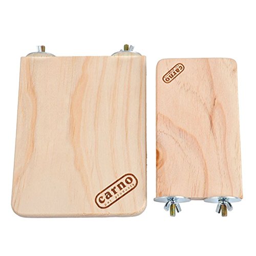 Hypeety Parrot Bird Wooden Platform Perch Pet Dwarf Hamster Gerbil Rat Small Animal Sport Exercise Toy Pet Parrot Bird Cage Perches Square Toy