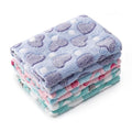 1 Pack 3 Blankets for Dog Puppy Cat (Medium 30x20'', Purple, Pink, Green) | Super Soft Fluffy Premium Fleece Pet Blanket Flannel Paw Printed Throw - color: Purple, Pink, Green, size: 30x20 inch(Pack of 3)