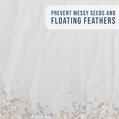 Universal Bird Cage Seed Catcher Universal Mesh Skirt Cover Stretchy Small Animal Cages Cover Pet Removable Durable Protector (White, Extra Small) - color: White, size: X-Small