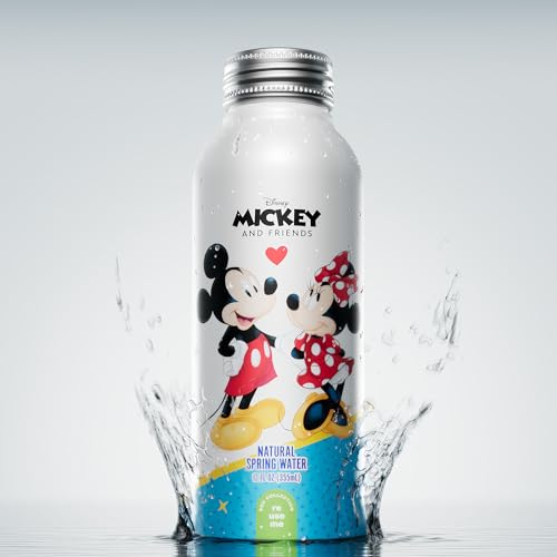 Disney Mickey and Minnie Mouse Aluminum Water Bottle for Unisex - 12 x 12 oz Water - style: Mickey and Minnie Mouse