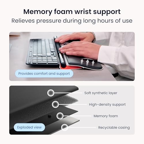 Contour RollerMouse Red Ergonomic Mouse for Shoulder Forearm Wrist Strain Relief for RSI Carpal Tunnel Centered Rollerbar 6 Customizable Buttons 10 Speed Settings Mac/PC Compatible - Wireless - Plus - size: Plus, style: Wireless