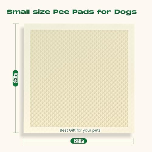 Bamboo Small Puppy Pads Pee Pads for Dogs 22"x22" 30 Count | Training Pads Deodorizing Leakproof Quick Drying Dog Pee Pads Super Absorbent Disposable Puppies - size: 22 x 22 inches (30 Count)