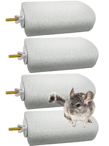 Chinchilla Lava Ledges Rat Climbing Platform 4 Pack Pumice Ledge Shelf Pet Chewing Grinding Toys Small Animals Cage Accessories for Totoro Squirrel Guinea Pig Hamster Gray - color: Gray, size: 4 PCS 5.11 x 2.75 x 0.98 inches