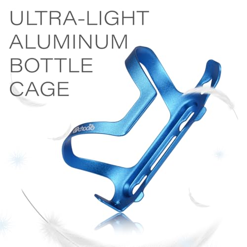 Chooee Bike Water Bottle Holder Aluminum, Bicycle Water Bottle Cage for Road Bikes Mountain Bikes Blue 2-Pack - color: Blue