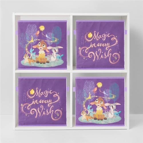 Disney Wish Set of Two Spacious Collapsible Storage Cubes, 10"x10" - color: Wish