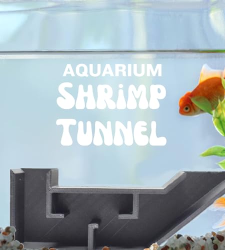 Aquarium Underground Tunnel | Fish & Shrimp Hideout for Aquariums | Unique Underground Viewing Tunnel | Made in USA (Gray) - color: Gray