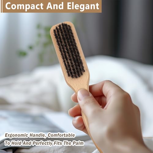 Bristle Hair Brush with Wide Rat Tail for Smoothing Hairs, Ponytail Bun Grooming, for Sectioning and Parting