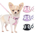Lukovee Puppy Harness and Leash Set, No Pull Step in Lightweight Mesh Vest | Soft, Reflective, Easy Put on and off, Adjustable, Breathable Air Mesh, with 51in Leash for Walking Hiking (Pink, XXS) - color: Pink, size: XX-Small (2.2-6 lb)