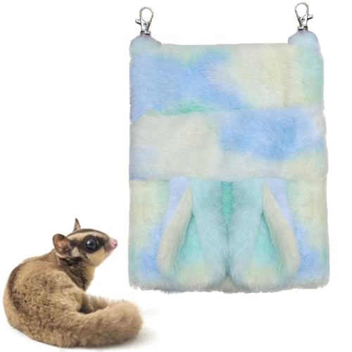 Warm Sugar Glider Sleeping Pouch - Hanging Colorful Cute Sleeping Bag Bed for Small Animal Rat Hamster Sugar Glider Chipmunk Gerbil etc