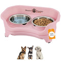 Neater Feeder Express Mess Proof Dog Bowls Elevated for Small Breeds Under 15 Lb, Made in USA, No Spill Raised Dog Food Bowl Stand, Stainless Steel Food and Water Bowl Set, Feeding Station, Pink - color: Pink, size: Small w/ Standard Bowls