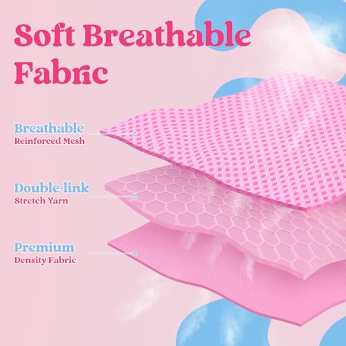 rabbitgoo Dog Harness Small Sized and Leash Set, Step in Soft Vest | Breathable Mesh, Easy Wear with Hook & Loop, Light and Reflective for Walking, Multi-colored, Pink & Blue, XXS - color: Pink & Blue, size: XXS (Chest: 12.4"-14.2")