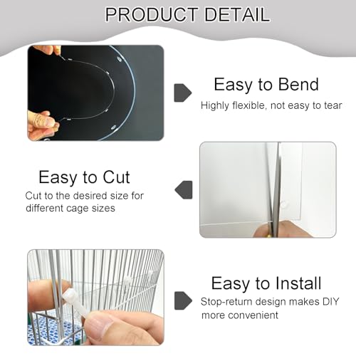 Pet Cage Liner Protection, Rabbit Cage Plastic Panels, 18 PCS Cage Urine Guard for Rabbit, Guinea Pig, Hamster, Hedgehog, Chinchilla, Ferret, Bunny - Transparent, 11.8"x5.9" - size: 18PCS,11.8"x5.9"