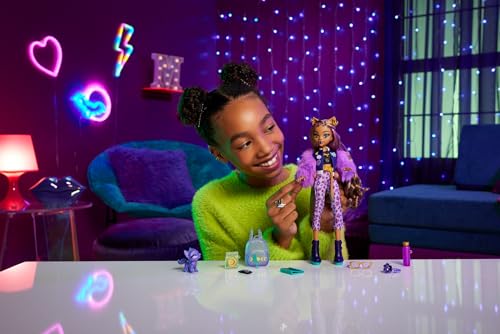 Monster High Clawdeen Wolf Doll with Pet Dog Crescent and Accessories Like Backpack, Planner, Snacks and More - style: Clawdeen Wolf