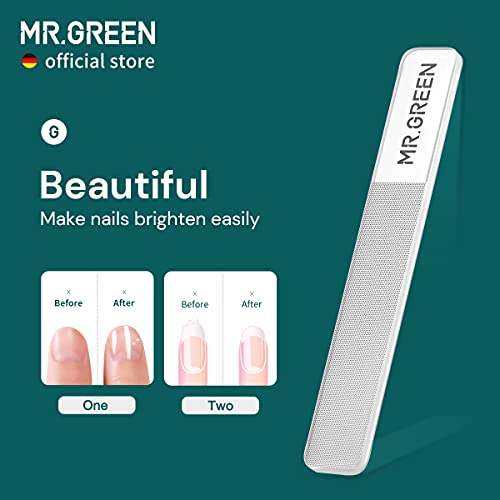 MR.GREEN Nail Clippers Anti Splash Fingernail Cutter Stainless Steel Manicure Tools Nail Scissors Detachable Design Nail Trimmer (M+Nano Glass File) - size: Medium with Nano Glass File