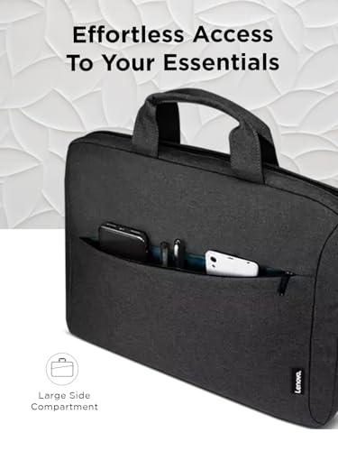 Lenovo Laptop Bag T210, Messenger Shoulder Bag for Laptop or Tablet, Sleek, Durable & Water-Repellent Fabric - size: 15.6 inch