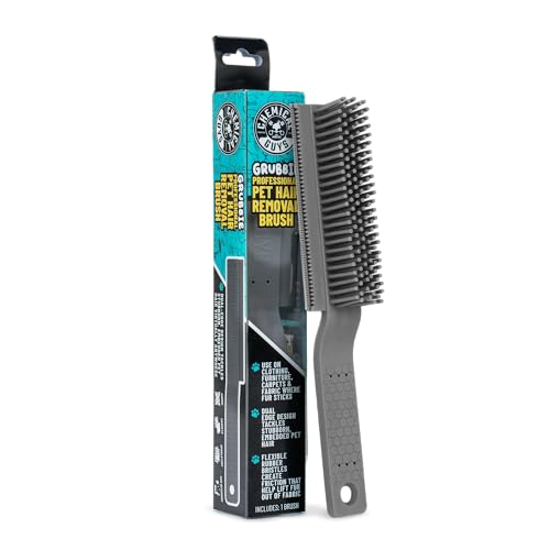 Chemical Guys, Multi-Surface Pet Hair Removal Brush for Upholstery & Carpet | Rubber bristles pull pet hair, lint and debris off seats, carpet and upholstery in cars and at home - size: (Pack of 1)