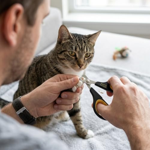 Cat Nail Clippers by Pet Republique – Professional Stainless-Steel Nail Clipper for Cats, Kittens, Hamster, Rabbits, Birds, & Small Breed Animals Claw Trimmer (Black+Yellow) - color: Black & Yellow