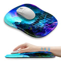 Hokafenle Ergonomic Wrist-Hugging Mouse Pad Wrist Support, U-Shaped Holding Wrist Rest Mousepad for Carpal Tunnel Pain Relief with Cushioned Memory Foam Slope Massage Bulge (10.2x8.3 in,Nebula) - color: Nebula