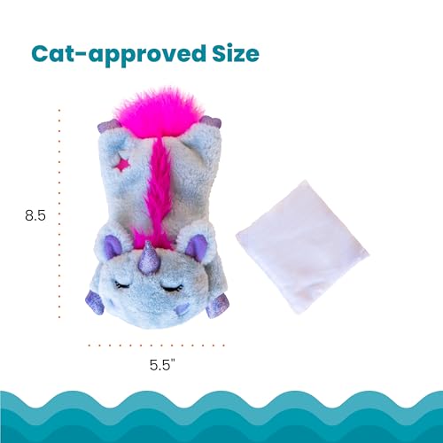 Catstages Cuddle Pal Unicorn Soothing Plush Purple Cat Toy, 8.5" x 5.5" - color: Cuddle Pal Unicorn