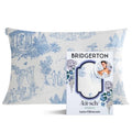 Bridgerton x Kitsch Satin Pillowcase W/Zipper - Size 19x26, Garden Toile | Softer Than Silk Pillow Cases, Smooth Cooling Satin Pillow Case for Hair and Skin, Wrinkle-Free, Machine Washable - color: Garden Toile, size: Standard/Queen (1 Pack)