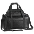Premium Leather Top Expandable Pet Carrier for Small Dogs & Cats Under 15 lbs, Airline Approved Collapsible Soft-Sided Luxury Travel Bag Black - color: Black