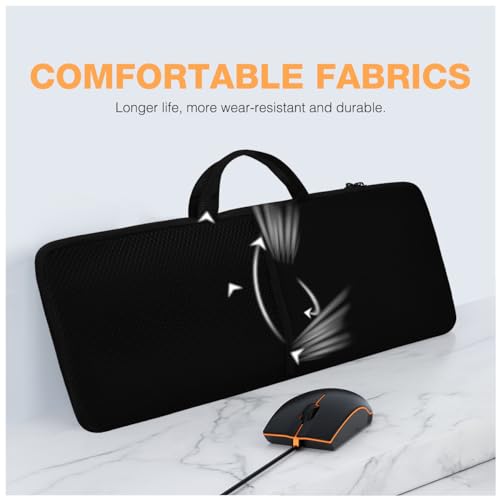Keyboard Sleeve Travel Case for Logitech MK540 Wireless Keyboard | Combo Rugged Neoprene Construction, Mouse Storage and Cable Storage Pouch, Fit For Logitech MK540 Keyboard Case