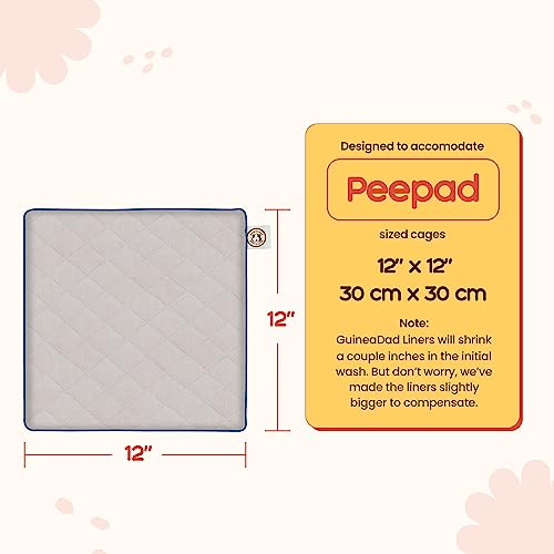 GuineaDad Liner | Guinea Pig Fleece Cage Liners | Guinea Pig Bedding | Burrowing Pocket Sleeve | Extra Absorbent | Waterproof Bottom (C&C 2x4, Orange)