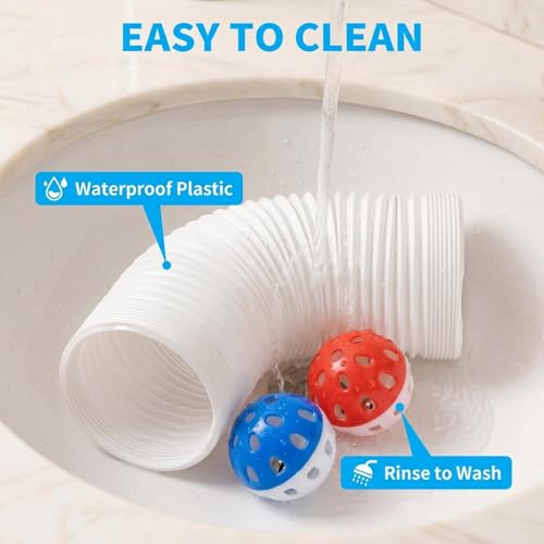 Hamster Collapsible Tunnel Tube Toys with 4 Bell Balls, Expandable Small Animal Hideout Exercise Toy 7.8inch Unextended 32.7inch Extended for Guinea Pig Gerbil Rat Ferret (White) - color: White