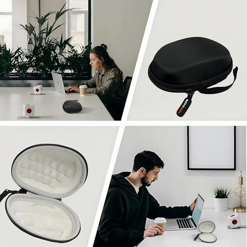 Hard Travel Case Bag for MX Master 3, MX Master 2S, and Wireless Mouse - Waterproof & Shockproof EVA Case with Hand Strap, 360° Zipper - Perfect for Travel Mouse (Pale Grey)