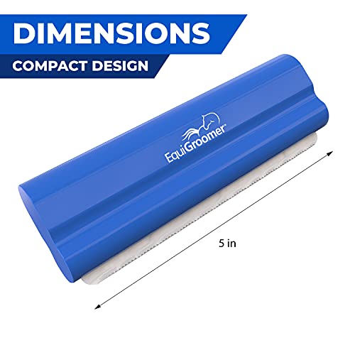 EquiGroomer 5-Inch Undercoat Deshedding Brush for Dogs & Cats, Blue | Best for dogs up to 100 lbs and cats of any size, short or long hair, stainless blade, no cutting or pulling - color: Blue, size: 5 Inch