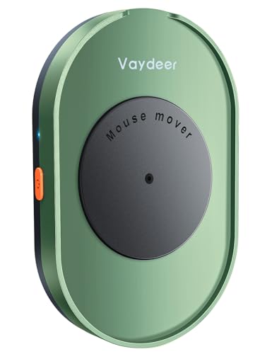 Vaydeer Undetectable Mouse Mover, M3 Mouse Jiggler Device with ON/Off Switch, Driver-Free Shaker Wiggler Mouse Movement Simulation for Computer Awakening, Gift Ideal for Men/Women (Dark Green) - color: Dark Green, style: Button Control