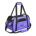 JESPET Soft-Sided Kennel Pet Carrier for Small Dogs, Cats, Puppy, Airline Approved Cat Carriers Dog Carrier Collapsible, Travel Handbag & Car Seat - color: Purple, size: 17.0"L x 9.0"W x 11.5"H