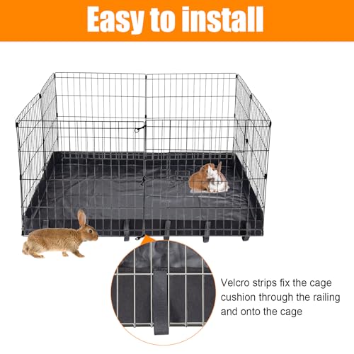 Guinea Pig Cage Bottom Tarp for C&C Grids Habitat Cage Panel, 47x24 inches Guinea Pig Cage Liner Base, Washable Small Animal Cage Bedding for Rabbits Hamsters Hedgehogs Ferrets Small Pets(No Cage)