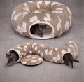 Pesen Cat Tunnel Bed with Soft Cushion for Indoor Cats and Kittens | Interactive Pet Toy Encourages Exploration, Supports Natural Instincts and Bonding for Cats, Small Dogs and Rabbits