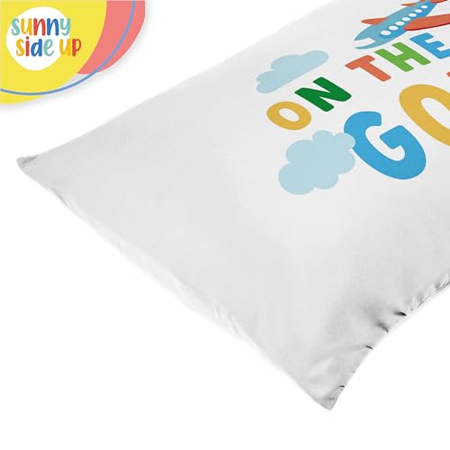 Sunny Side Up On The Go 2 Pack Reversible Pillowcases - Double Sided Pillow Covers, Kids Super Soft Cars & Planes Bedding - color: White - on the Go