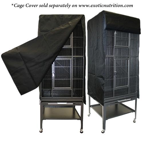 Madagascar Cage & Starter Package for Sugar Gliders - Includes Durable Cage, Exercise Wheel, Healthy Food Assortment, Water Bottle, Food Dishes & Nest Pouch