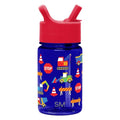 Simple Modern Kids Tritan Plastic Summit Water Bottle | 12 oz BPA-Free Cup with Covered Leak Proof Straw Lid for Boys, Girls, Toddlers | Under Construction - color: -Under Construction, style: Covered Lid | 12oz
