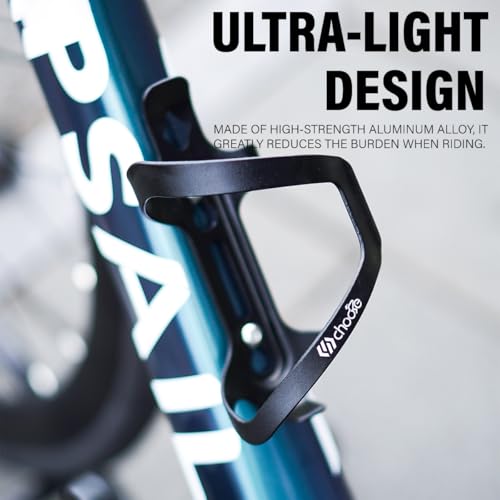 Chooee Bike Water Bottle Holder Aluminum, Bicycle Water Bottle Cage for Road Bikes Mountain Bikes Black 2-Pack - color: Black